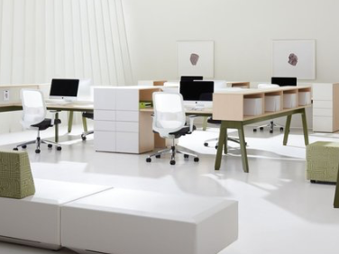 Teknion modern expansion cityline desking system