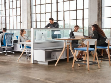 Teknion Zones free standing desk systems