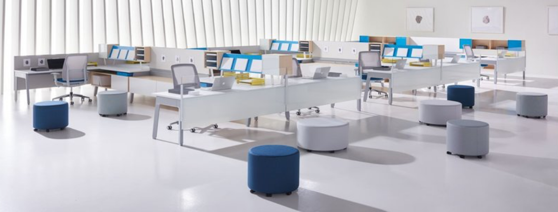 Teknion modern expansion cityline desking system