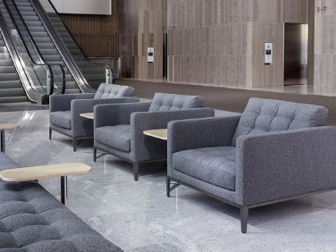 Teknion AC Lounge modular seating system in grey